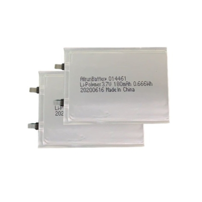 Bateria LiPo fina 3,7 V 180mAh Bateria de polímero de lítio ultrafina 1 mm