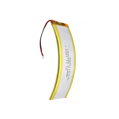 1C 3,7 V 1800mAh LiPo curvo Bateria de lítio personalizada leve