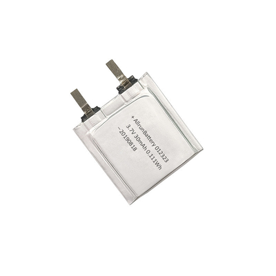 Bateria LiPo 3,7V 30mAh 1mm Célula de bateria de polímero de lítio ultrafina 012323