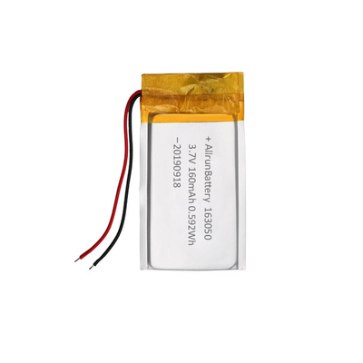 160mAh 163050 Bateria recarregável de íon de lítio 3,7 V