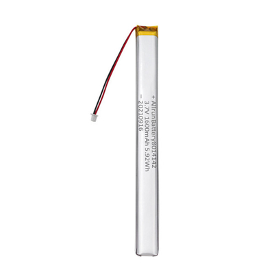 A bateria feita sob encomenda segura de 3.7V 1600mAh LiPo reduz ultra baterias do Li-polímero para gravadoras de voz