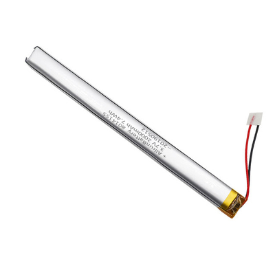 Bateria LiPo personalizada confiável de 3,7 V 2.000 mAh ultra estreita para pen drive sticks
