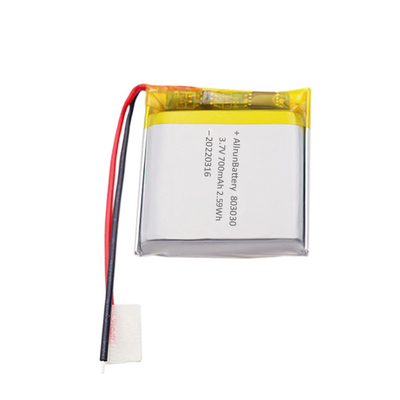 Poderosa bateria médica de lítio recarregável 3,7 V 700 mAh LiPo