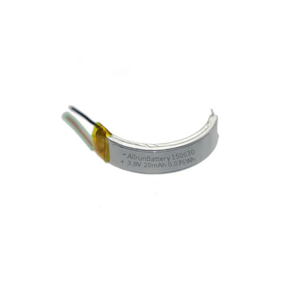 Tecnologia vestível 20mAh LiPo bateria 3,8 V bateria de polímero de íon de lítio
