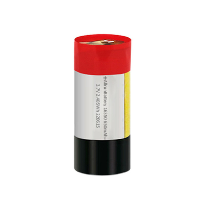 Bateria lipo cilíndrica personalizada 650 mah 3,7 v bateria de polímero de lítio 16350