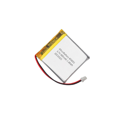 Bateria LiPo quadrada 400mAh 1C 3,7 V Li Polímero recarregável