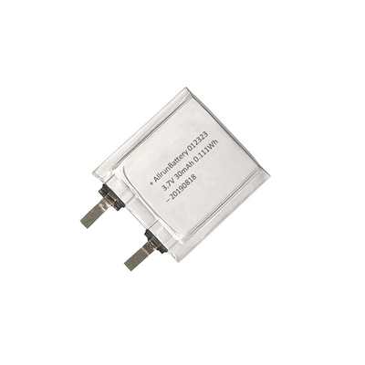 Bateria LiPo 3,7V 30mAh 1mm Célula de bateria de polímero de lítio ultrafina 012323