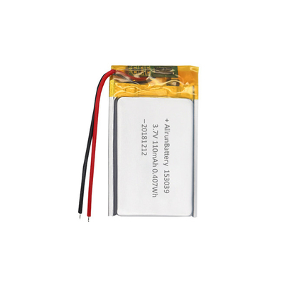 Bateria LiPo 3,7 V 110 mAh / Baterias de polímero de lítio recarregáveis ​​ultrafinas