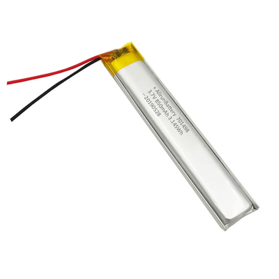 Bateria LiPo leve 3,7 V 850mAh Baterias LiPo personalizadas ultra estreitas