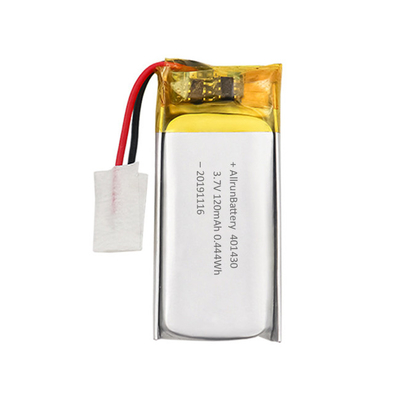 Bateria de lítio recarregável personalizada 3,7 V 120 mAh LiPo 1C