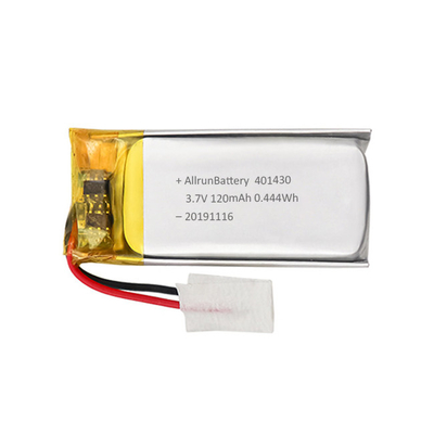 Bateria de lítio recarregável personalizada 3,7 V 120 mAh LiPo 1C