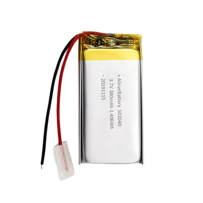 Bateria LiPo fina 3,7 V 380 mAh Bateria recarregável de íon de lítio personalizada
