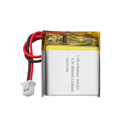 Bateria de lítio médica recarregável personalizada 3,7 V 280 mAh LiPo