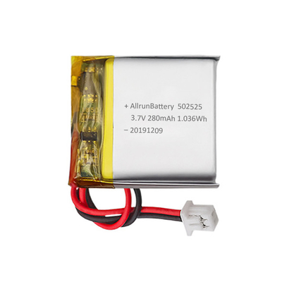 Bateria de lítio médica recarregável personalizada 3,7 V 280 mAh LiPo