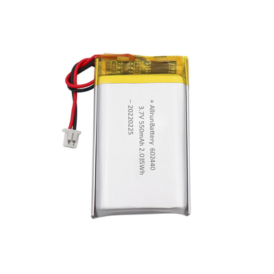 Bateria LiPo recarregável fina personalizada poderosa 3,7 V 550mAh 602440