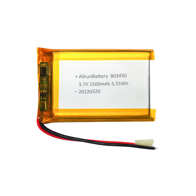 Poderosa bateria retangular personalizada 3,7 V 1500 mAh LiPo