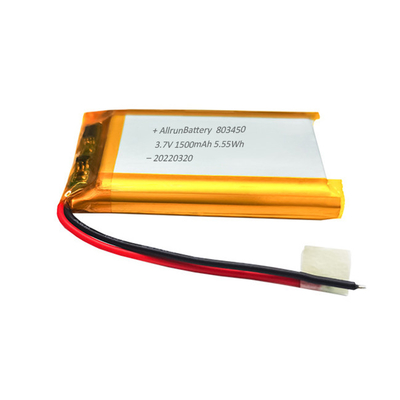 Poderosa bateria retangular personalizada 3,7 V 1500 mAh LiPo