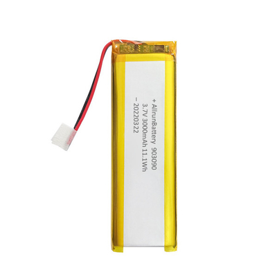 Bateria de polímero de lítio recarregável personalizada 3,7 V 3000mAh 903090
