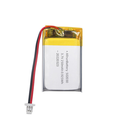 Bateria LiPo fina 3,7 V 250mAh Retângulo Lithium Polymer Recarregável
