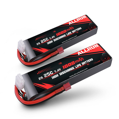 Bateria LiPo 1000mAh 2S de alta descarga 25C 7.4V Li Polymer Pack