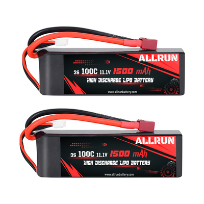 Bateria LiPo recarregável de alta descarga 100C 1500mAh 3S 11,1V
