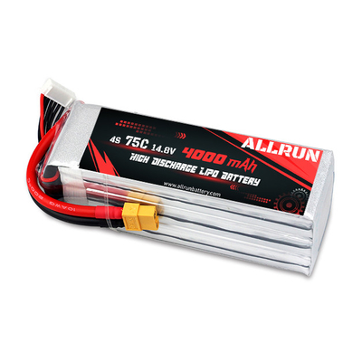 Bateria LiPo 75C 4000mAh 4S 14,8V Bateria LiPo alta taxa C