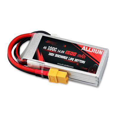 Bateria LiPo 14,8V 4S 1500mAh 100C Alta Taxa C Bateria LiPo