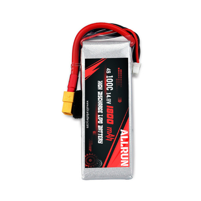 Bateria LiPo recarregável 100C 1800mAh 4S Taxa C alta 14,8V Bateria LiPo