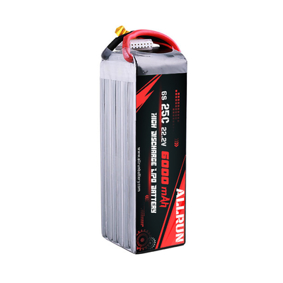 Bateria de lítio médica 22,2V 25C alta taxa C 6S 6000mAh bateria LiPo