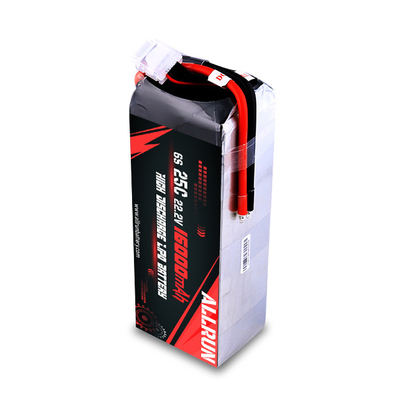 Pacote de bateria LiPo de alta descarga para ferramentas elétricas 25C 22,2V 6S 16000mAh