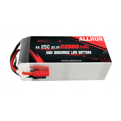 Bateria LiPo 25C 6S 22000mAh 22,2V Alta Taxa C Bateria LiPo