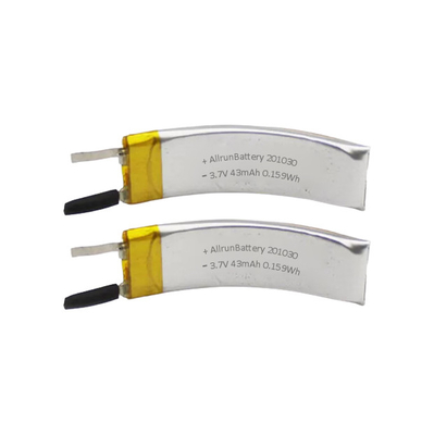 Bateria VR de polímero de lítio 3,7 V 43mAh bateria recarregável curva LiPo