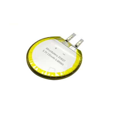Bateria LiPo redonda segura 3,7 V 135 mAh Bateria de polímero de lítio personalizada confiável