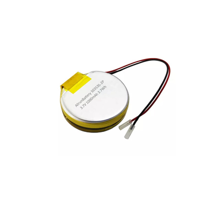 Pacote de bateria LiPo redonda para smartwatches 1S2P 3,7 V 1000 mAh 503535