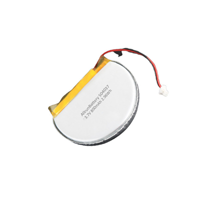 Bateria recarregável redonda personalizada estável 3,7 V 800mAh LiPo