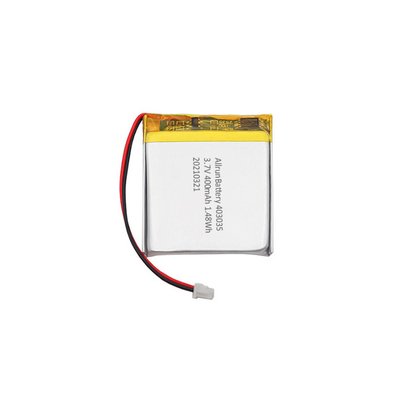Bateria LiPo quadrada 400mAh 1C 3,7 V Li Polímero recarregável