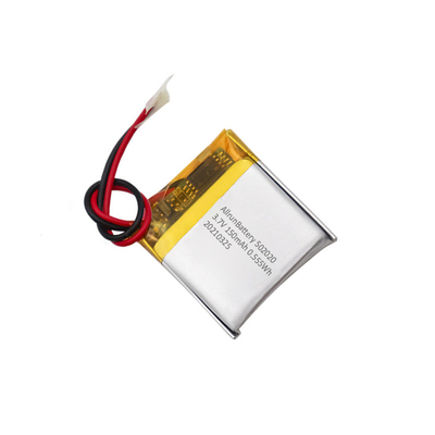 Potente pacote de bateria LiPo quadrada recarregável de 3,7 V 150 mAh 502020