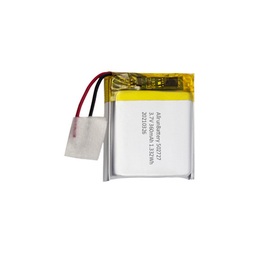 Bateria PCM quadrada recarregável 3,7 V 360 mAh LiPo