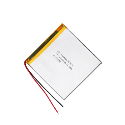 Bateria de polímero de íon de lítio quadrada recarregável 3,7 V 3000 mah LiPo