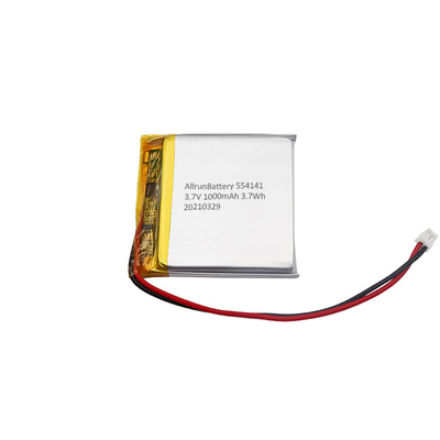 Bateria de polímero de lítio recarregável quadrada 1000 mAh LiPo 3,7 V