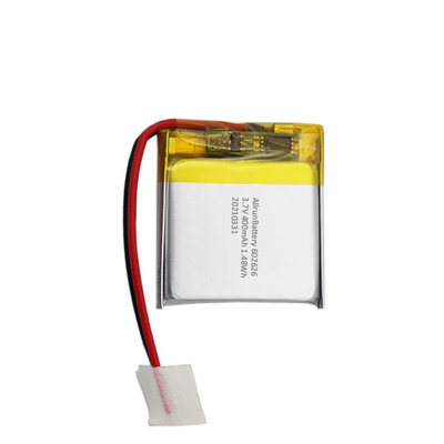 Bateria leve 1C quadrada recarregável 3,7 V 400mAh