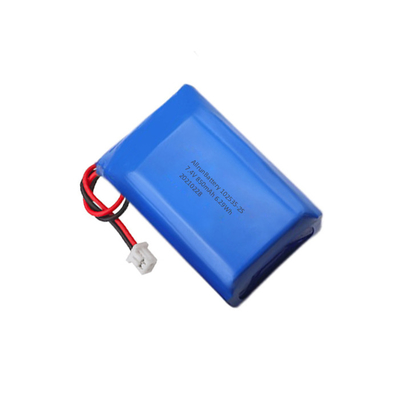 Bateria de lítio 2S1P poderosa bateria de polímero de lítio 7,4 V 850mAh