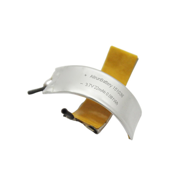 Nova bateria LiPo curvada 22mAh 3,7V célula de bateria de polímero de lítio