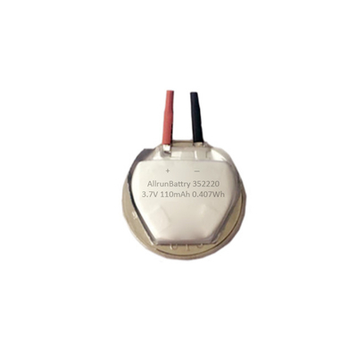 Poderosa bateria LiPo personalizada 3,7 V 110mAh com formato hexagonal 352220