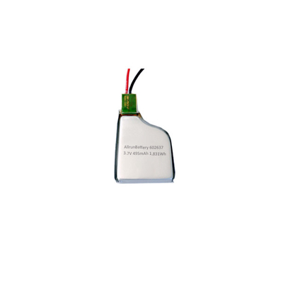 Bateria LiPo personalizada recarregável 495mAh 3,7 V Bateria de polímero de lítio