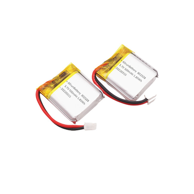 Bateria leve em forma de retângulo portátil 3,7 V LiPo 500mAh