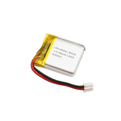 Bateria leve em forma de retângulo portátil 3,7 V LiPo 500mAh