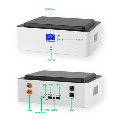 bateria montada cremalheira de 51.2V 100Ah 5KWh 6000 vezes para o sistema de energia solar